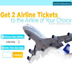 Get 2 United Airline vouchers to the destination of your choice thanks to YourGiftCardRewards.com - see details.