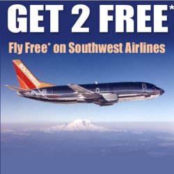 Get 2 Free Southwest Airlines Tickets - see details.